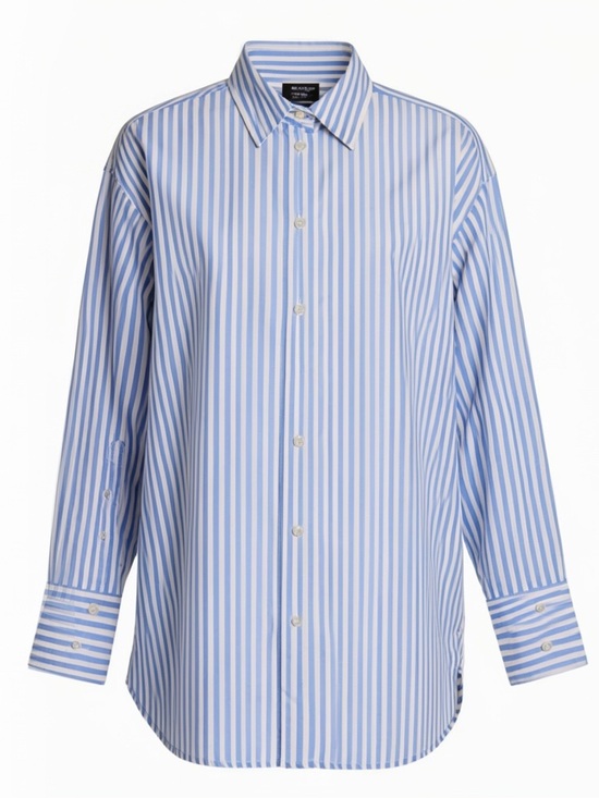 Zara Tops - Zara Light Blue and White Vertical Stripe Dress Shirt